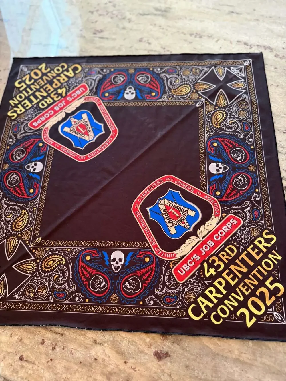 United Brotherhood of Carpenters 43rd Convention 2025 UBC Job Corps Bandana